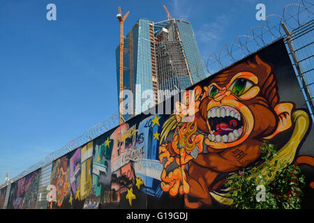 Neue Gebäude der Europäischen Zentralbank, EZB, Ostend, Frankfurt am Main, Hessen, Deutschland Stockfoto