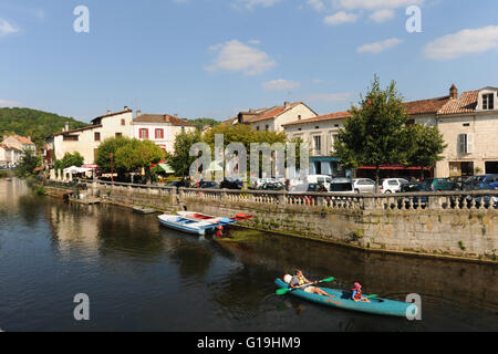 Kanufahren auf dem Fluss Dronne, Brantome, Brantome En Perigord, Frankreich Stockfoto