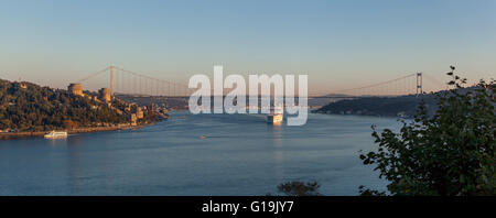 Fatih Sultan Mehmet-Brücke Istanbul Stockfoto