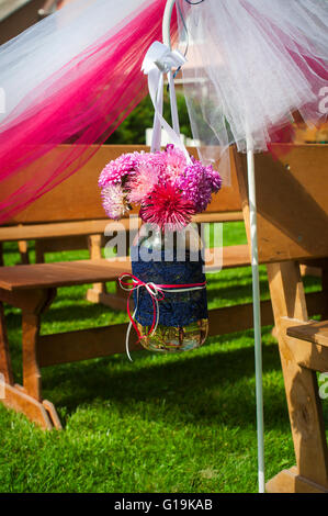 Hochzeit Dekoration Blumen Stockfoto