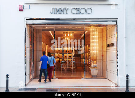 Jimmy Choo Shop Exterieur, Puerto Banus, Marbella, Spanien Stockfoto