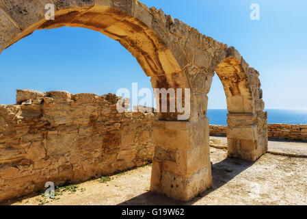 Alten griechischen Bögen Ruine Standort, Stadt Kourion in der Nähe von Limassol, Zypern Stockfoto