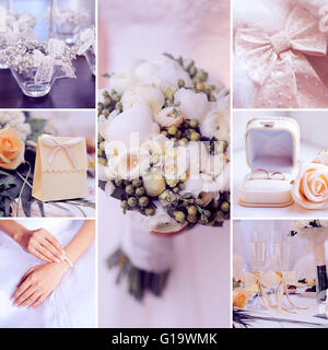 Hochzeit-collage Stockfoto