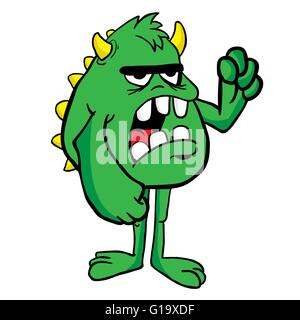 Böse Monster Cartoon illustration Stock Vektor