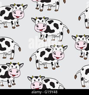 cute Kuh nahtlose Muster Stock Vektor