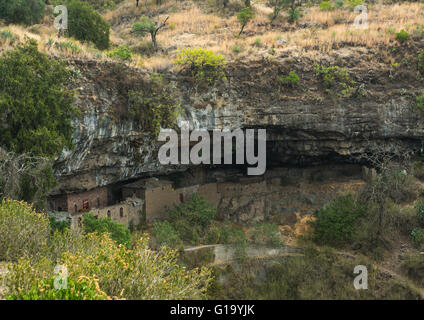 Nakuto Lab Rock Kirche, Amhara Region, Lalibela, Äthiopien Stockfoto