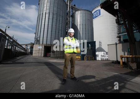 Tate & Lyle Zucker Raffinerie in Silvertown, London Docks, England, UK Stockfoto