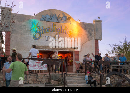 Starlight Theater-Restaurant und Salon in Terlingua, Texas. Stockfoto