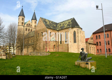 Ansicht der Klosterkirche St. Marien in Magdeburg Stockfoto