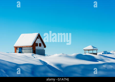 Eurasien, Kaukasus, Georgien, Skigebiet Gudauri Stockfoto