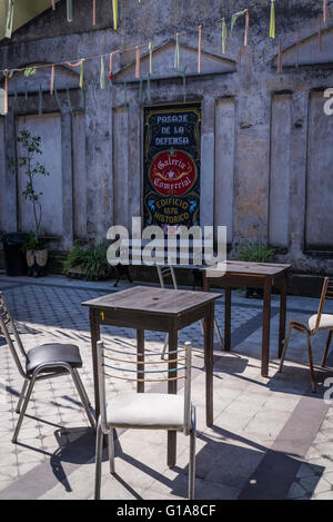 Pasaje De La Defensa Terrasse, San Telmo, Buenos Aires, Argentinien Stockfoto