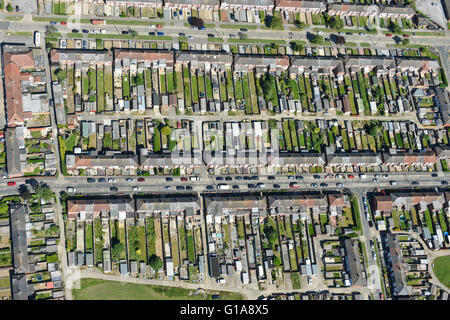 Eine Luftaufnahme Muster der Straßen im Bereich Willerby des Rumpfes Stockfoto