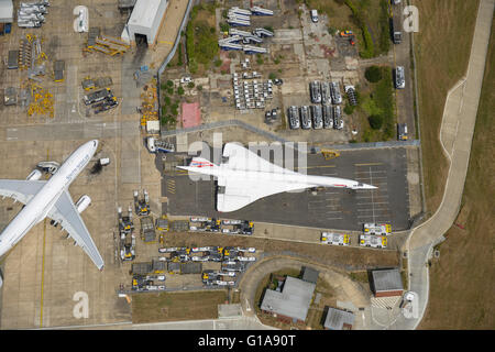 Eine Luftaufnahme des Concorde am Flughafen Heathrow Stockfoto