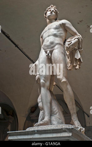 Statue Skulptur des Orpheus von Baccio Bandinelli im Palazzo Medici-Riccardi Hof Florenz Stockfoto