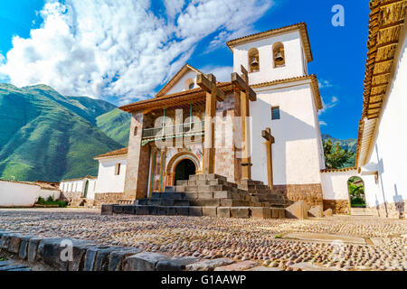 Die barocke Kirche St. Petrus gewidmet befindet sich der Apostel in Andahuaylillas District, Cusco, Peru Stockfoto