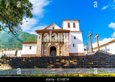 Sixtinische Kapelle von Amerika in Andahuaylillas in Cusco, Peru Stockfoto