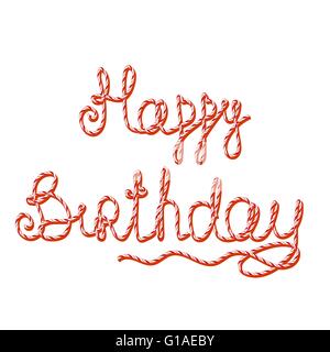 Happy Birthday isoliert. Sweet Candy-Text. Stock Vektor