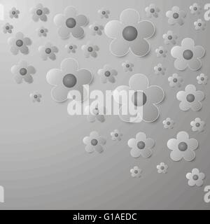 Sommerblume Papierhintergrund. Blumenmuster Stock Vektor