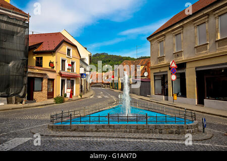 Stadt von Samobor historischer Architektur und Brunnen, Nordkroatien Stockfoto