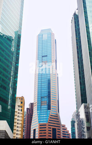 Blick auf Singapur Downtown Core-Architektur bei Tageslicht Stockfoto