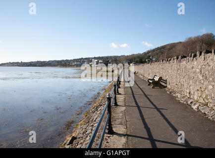 Grange-über-Sande an der Mündung des The River Kent Morecambe Bay Cumbria England Stockfoto