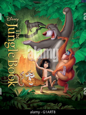 Datum der Freigabe: 18. Oktober 1967 Direktor: Wolfgang Reitherman STUDIO: Walt Disney Productions PLOT: Disney Animation inspiriert von Rudyard Kiplings "Mowgli" Geschichte. Mogli ist ein Junge, der von Wölfen im indischen Dschungel angesprochen wurde. Wenn die Wölfe zu hören, dass die heftigen Tiger Shere Kahn, in der Nähe ist, beschließen sie, Mowgli zu einem lokalen "Mann Stamm" zu senden. Mowgli trifft auf seinem Weg in das Dorf viele tierische Charaktere in diesem musikalischen Märchen. Als Shere Kahn Moglis Präsenz erfährt, er spürt ihn Bild: Stimmen Phil Harris, Sebastian Cabot, Louis Prima (Credit Bild: C Walt Disney Productions/Ente Stockfoto