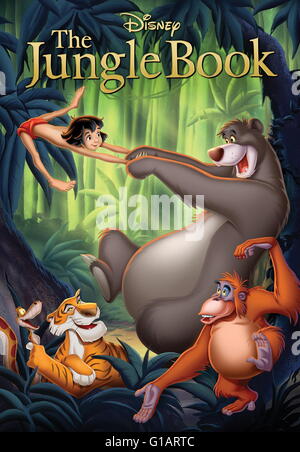 Datum der Freigabe: 18. Oktober 1967 Direktor: Wolfgang Reitherman STUDIO: Walt Disney Productions PLOT: Disney Animation inspiriert von Rudyard Kiplings "Mowgli" Geschichte. Mogli ist ein Junge, der von Wölfen im indischen Dschungel angesprochen wurde. Wenn die Wölfe zu hören, dass die heftigen Tiger Shere Kahn, in der Nähe ist, beschließen sie, Mowgli zu einem lokalen "Mann Stamm" zu senden. Mowgli trifft auf seinem Weg in das Dorf viele tierische Charaktere in diesem musikalischen Märchen. Als Shere Kahn Moglis Präsenz erfährt, er spürt ihn Bild: Stimmen Phil Harris, Sebastian Cabot, Louis Prima (Credit Bild: C Walt Disney Productions/Ente Stockfoto