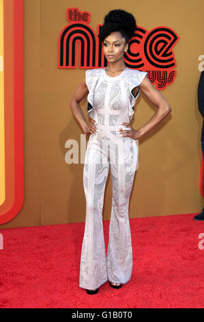 Hollywood, Kalifornien. 10. Mai 2016. Yaya DaCosta besucht die Premiere von "Nice Guys" in TCL Chinese Theatre am 10. Mai 2016 in Hollywood, Kalifornien. | Verwendung Weltweit © Dpa/Alamy Live-Nachrichten Stockfoto