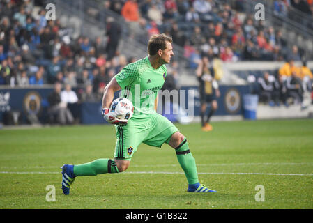 Chester, Pennsylvania, USA. 11. Mai 2016. LA Galaxy DAN KENNEDY (1) im Kampf gegen die Union während des Spiels gespielt Talen-Energie-Stadion in Chester Pennsylvania © Ricky Fitchett/ZUMA Draht/Alamy Live News Stockfoto