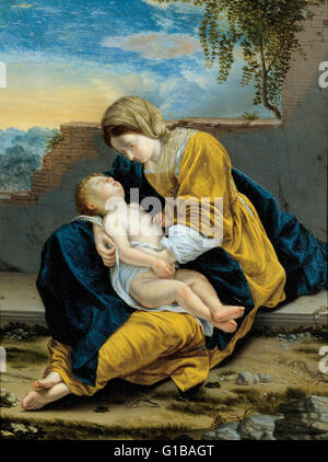 Orazio Gentileschi - Madonna mit Kind in einer Landschaft - Musei di Strada Nuova Genova Stockfoto