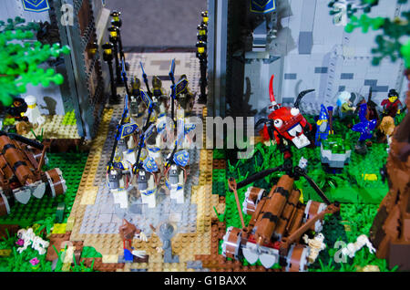 Sydney, Australien 2. Oktober 2015: The Sydney Brick Show angezeigt, Modelle, Landschaften und Figuren mit Lego und zeigte sich während der Veranstaltung 2015 EB Games Expo in Sydney, Australien. Stockfoto