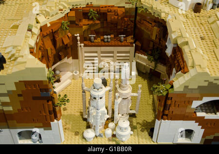 Sydney, Australien 2. Oktober 2015: The Sydney Brick Show angezeigt, Modelle, Landschaften und Figuren mit Lego und zeigte sich während der Veranstaltung 2015 EB Games Expo in Sydney, Australien. Stockfoto