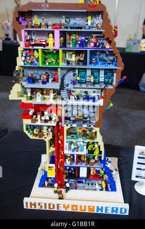 Sydney, Australien 2. Oktober 2015: The Sydney Brick Show angezeigt, Modelle, Landschaften und Figuren mit Lego und zeigte sich während der Veranstaltung 2015 EB Games Expo in Sydney, Australien. Stockfoto