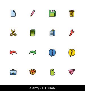 [EPS10] bunte Linie Web Icon set für Web-Design, UI, Infografik und mobile apps Stock Vektor