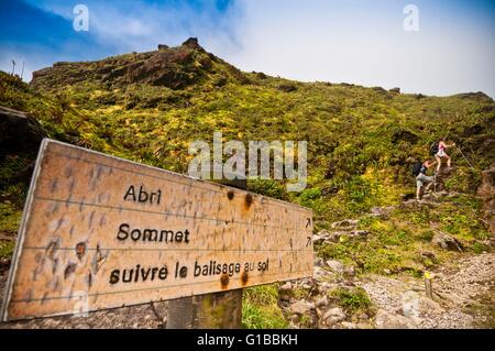 Frankreich, Guadeloupe (Französische Antillen), Basse-Terre, Saint-Claude, La Soufriere, den Spitznamen der Vie Madanm auf Guadeloupe Kreolisch oder die alte Dame in Französisch, ist ein aktiver Vulkan befindet sich im Nationalpark Stockfoto