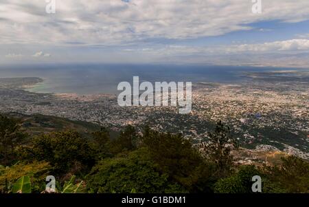 Haiti, Port au Prince-Blick vom Mont Boutilliers Stockfoto