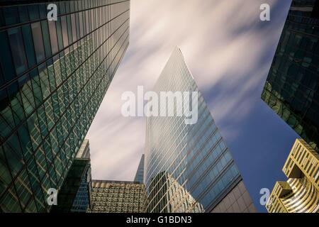 Frankreich, Paris, La Défense Viertel, Tour Europe von Architekten Aktien, Chesneau et Verola, D2 Tower von Anthony Béchu et Tom Sheehan, Carpe Diem Turm vom Architekten Robert A.M. Stern Stockfoto