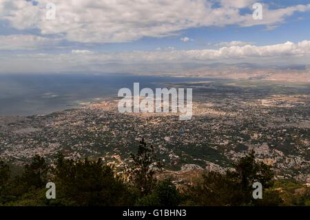 Haiti, Port au Prince-Blick vom Mont Boutilliers Stockfoto