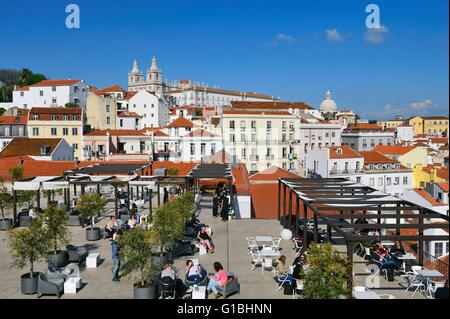 Portugal, Lissabon, Alfama Bereich Belvedere Portas do Sol Stockfoto