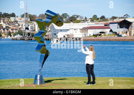 Sydney, Australien 20. Juli 2015: der jährlich geführten Kunstausstellung Hafen Skulptur findet statt am Deckshaus und Clarkes Point Reserve in Sydney. Die Ausstellung bietet eine Vielzahl von Kunstwerken und läuft vom 30. Juli bis 9. August. Stockfoto