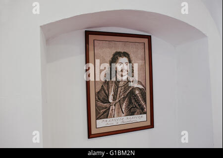 MUKATSCHEWE, UKRAINE - APRIL 11,2016: Bild des Franziskus (Ferenc) II Rakoczi (1676-1735), Fürst von Siebenbürgen, ungarische Noblema Stockfoto