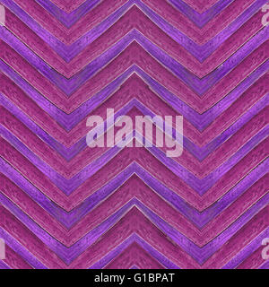 Digitale Foto-Collage und bearbeitete Foto Technik abstrakte geometrische Chevron Stil nahtlose Muster in violett und blau. Stockfoto
