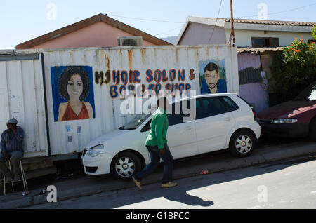 IMIZAMO YETHU TOWNSHIP WESTERN CAPE Südafrika A Gesamtansicht der Township Imizamo Yethu in Hout Bay Stockfoto