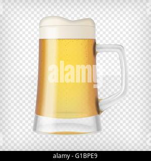 Realistische Becher mit Bier Stock Vektor