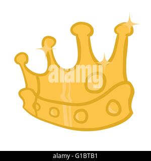 goldene Krone-Cartoon doodle Stock Vektor