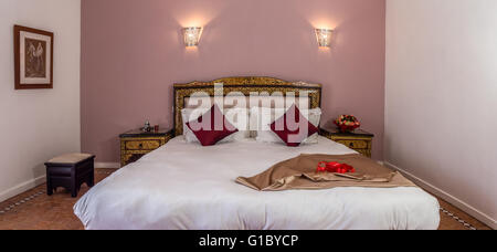 Deluxe Doube Zimmer des fünf-Sterne-Hotel in Marokko Stockfoto