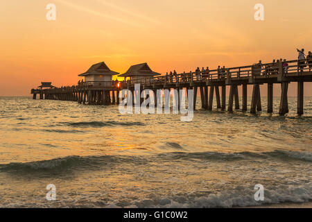 2016 UHR HISTORISCHES NAPLES PIER NAPLES COLLIER COUNTY FLORIDA Stockfoto