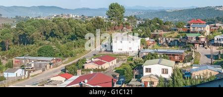 KNYSNA, Südafrika - 5. März 2016: Panorama Sunridge beherbergt eine Gemeinde im nördlichen Teil von Knysna, zeigen mehrere Stockfoto