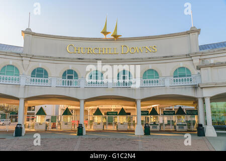 Churchill Downs Eingang Louisville Kentucky beherbergt das Kentucky Derby Stockfoto