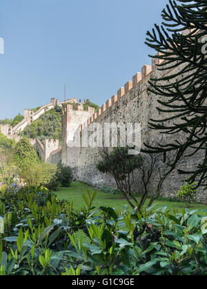 Mauern der mittelalterlichen Stadt von Marostica, Italien. Stockfoto